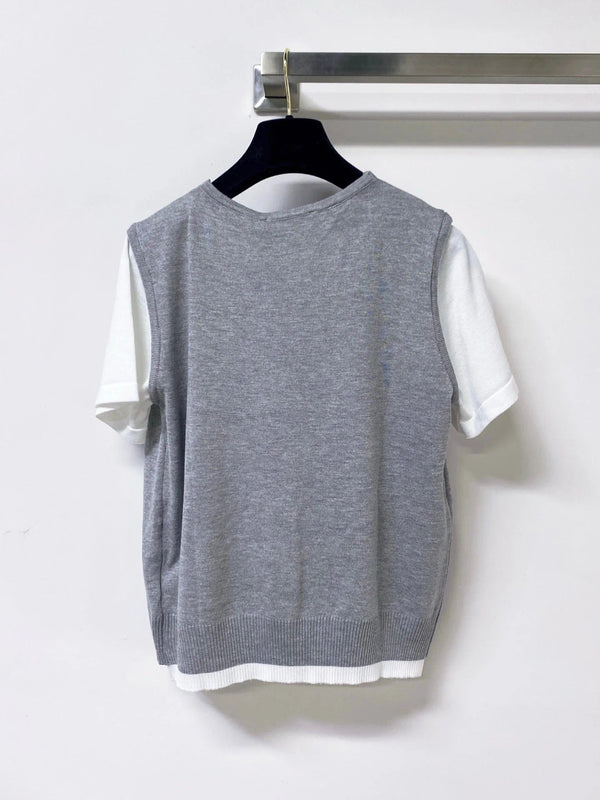 CD 2026 Layered-look Knit Top Polyamide 442953