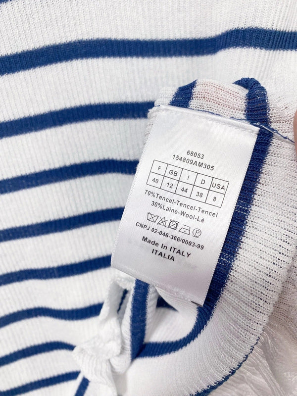 CD 2026 Stripes Polo Knitted Short-Sleeve Shirt Tencel 479853
