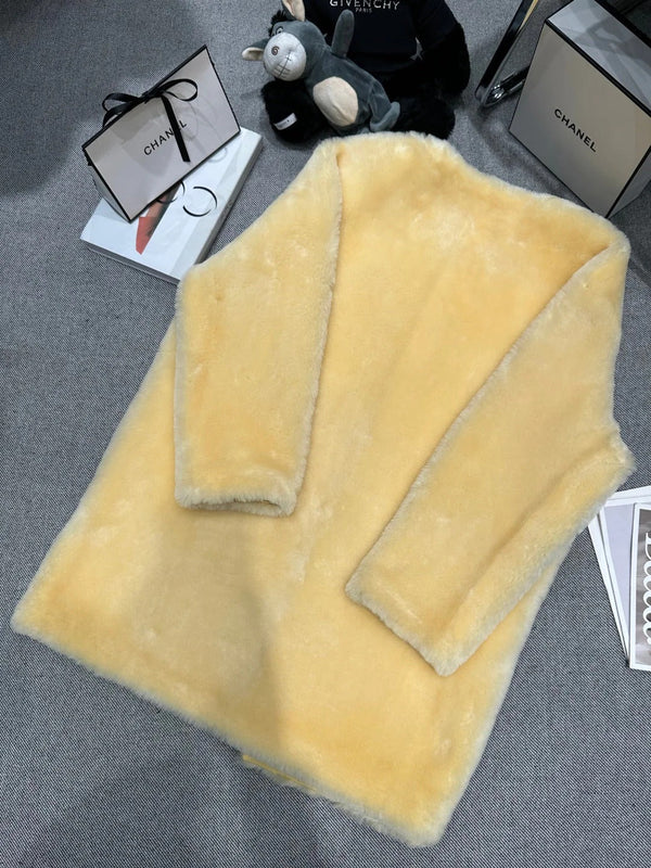 CHANEL 25S SHEEP FUR COAT 504
