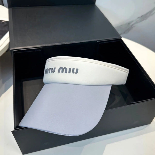 MM SPORT VISOR CAP IN COOL GRAY MIX WHITE FABRIC