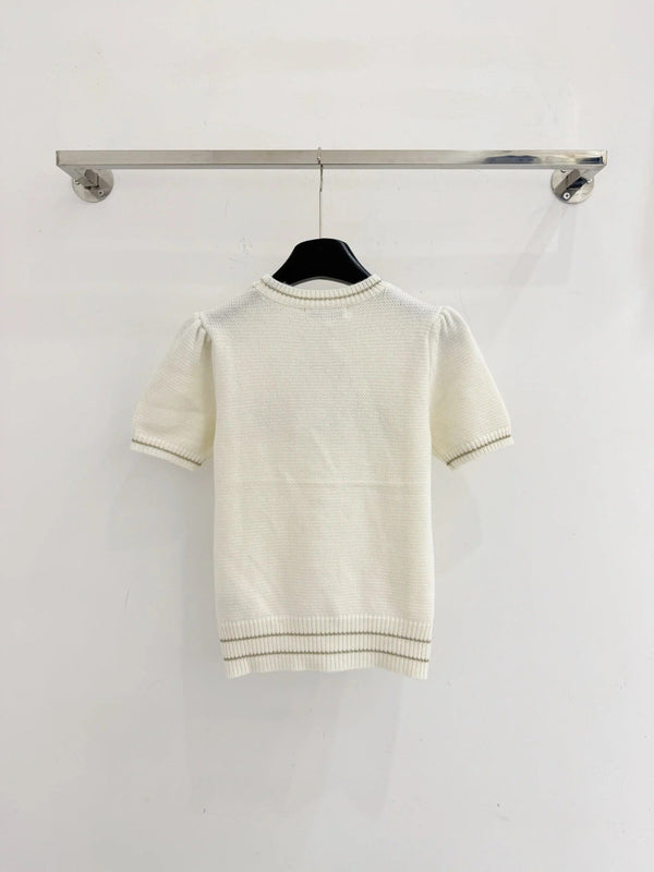 DIOR 25S SHORT-SLEEVE CREW NECK SWEATER 467