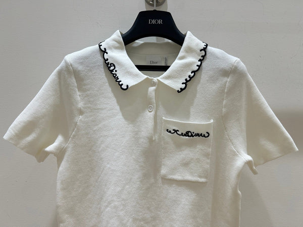 CD 2026 Short-Sleeved Tops Polo White Cotton 489142