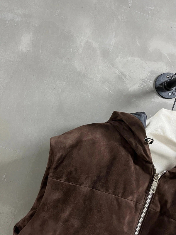 PRADA 25S SUEDE DOWN VEST 384