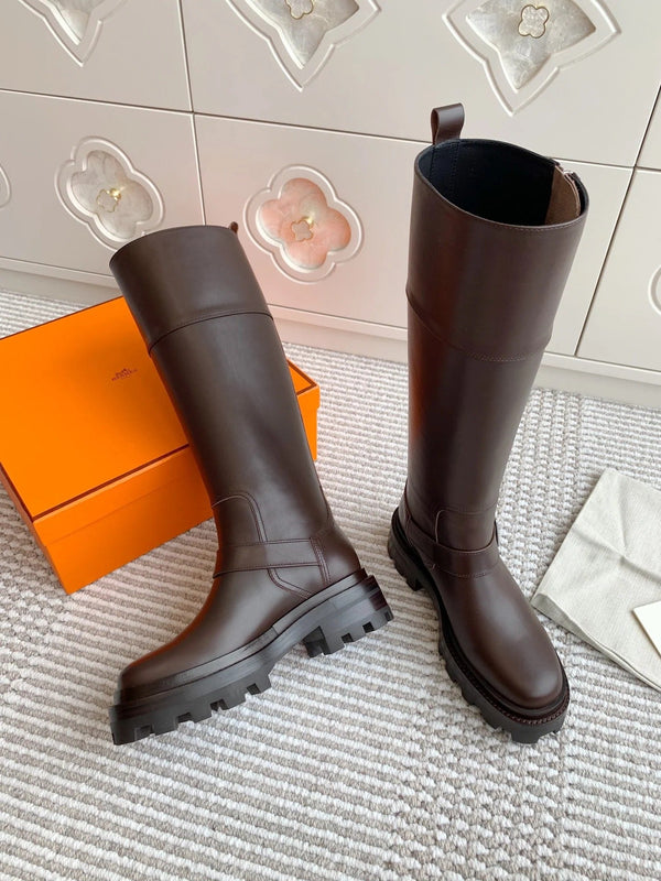 HM JAIME BOOT IN CHOCOLATE BROWN CALFSKIN