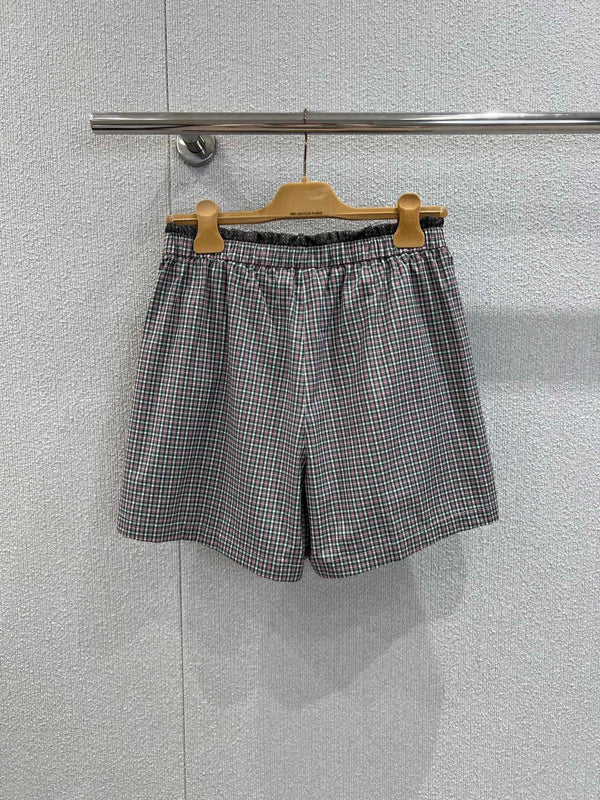 MIUMIU PLAID SHORTS 268898