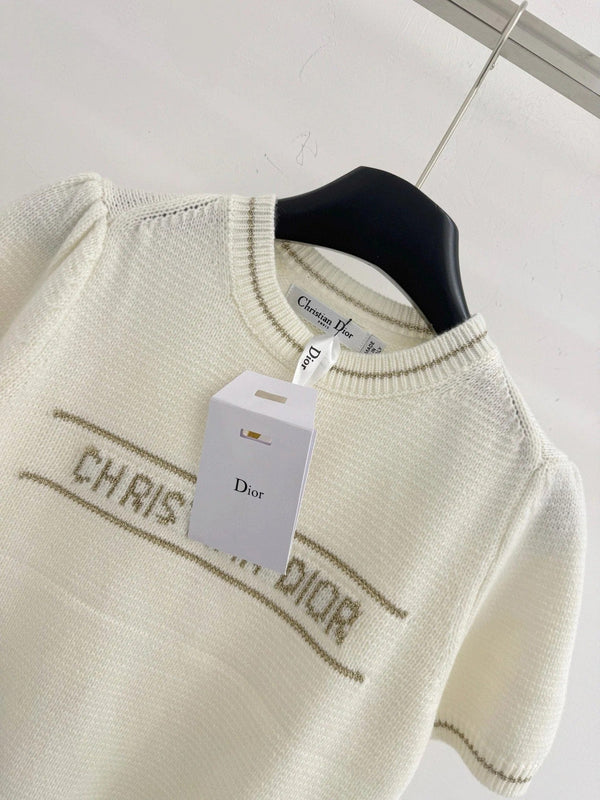 DIOR 25S SHORT-SLEEVE CREW NECK SWEATER 467