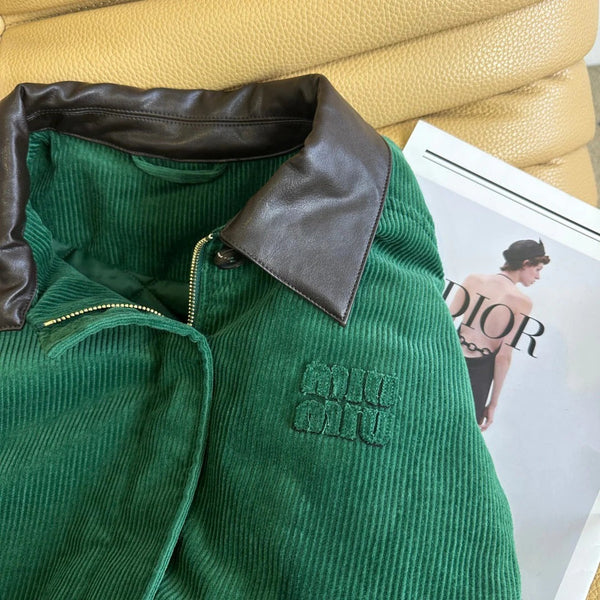 MIUMIU VELVET PADDED JACKET STYLE 472
