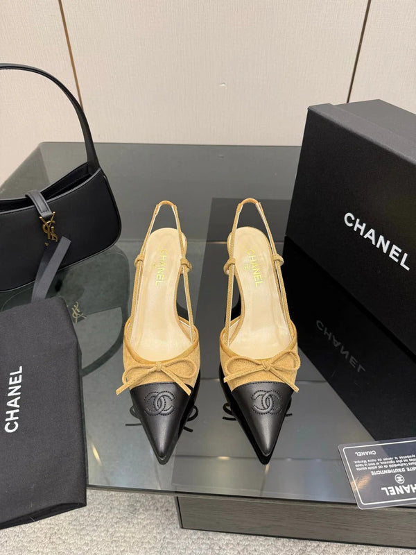 CC 26s Slingback 65 Brown Black Suede Cowhide 651327
