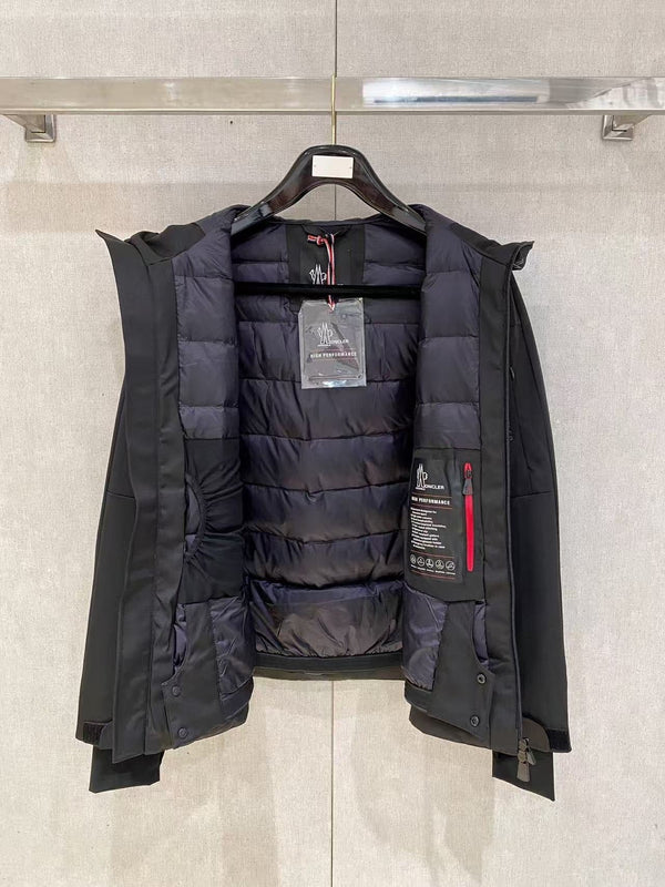 Moncler 2025 Hooded Jacket Black Nylon Down