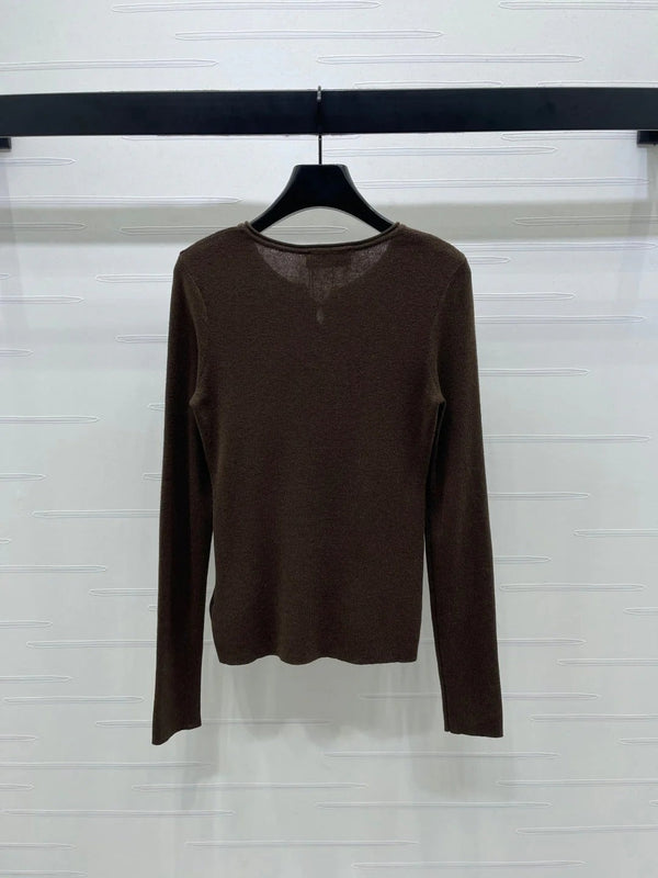 MIUMIU KNITTED LONG SLEEVE TOP STYLE 483