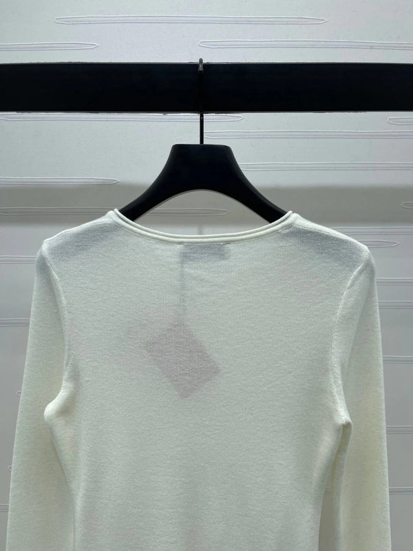 MIUMIU KNITTED LONG SLEEVE TOP STYLE 482