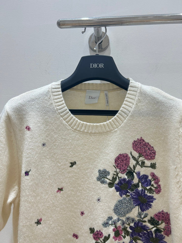 CD 2026 Flower T-shirt Cream Wool 535388