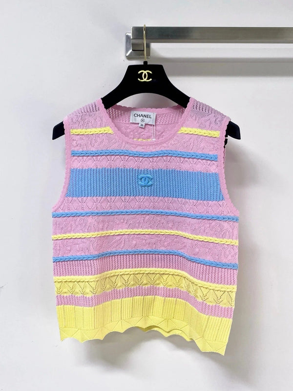 CC 2026 Striped Knit Vest Tencel 435140