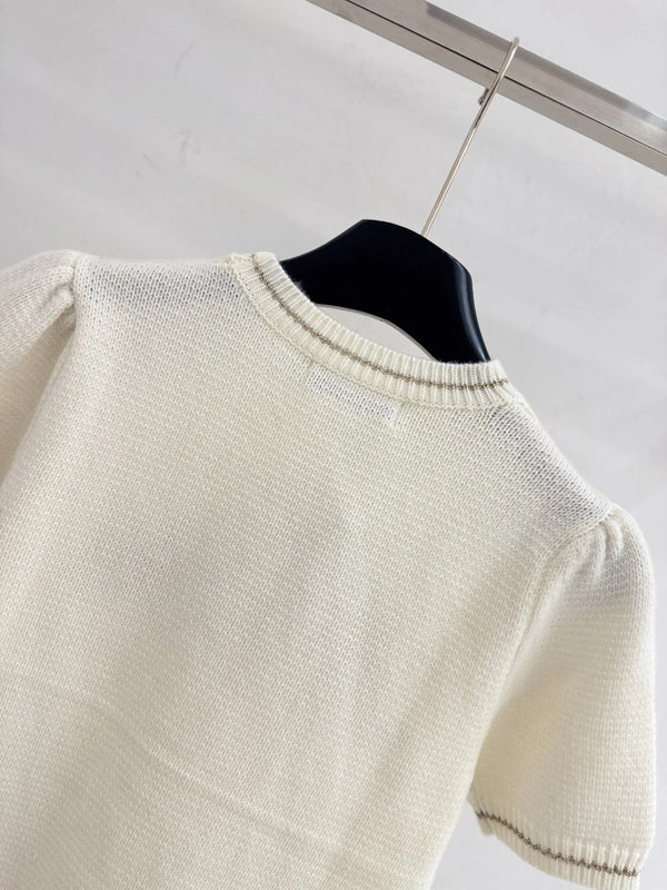 DIOR 25S SHORT-SLEEVE CREW NECK SWEATER 467