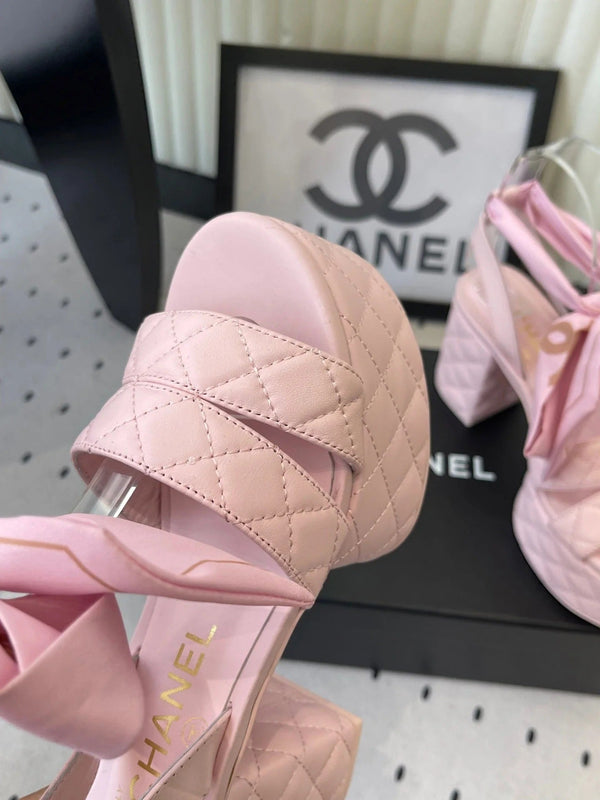 CC 26s Platform Sandals 75 Pink Sheepskin 650086