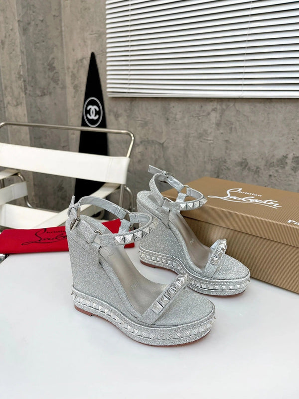 CL 2026 Nappa Mica Pyraclou 110 Wedge Sandals Leather 784235