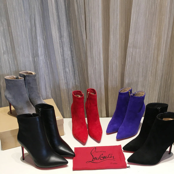 CL So Kate Booty Ankle Boots 100mm Suede Gray