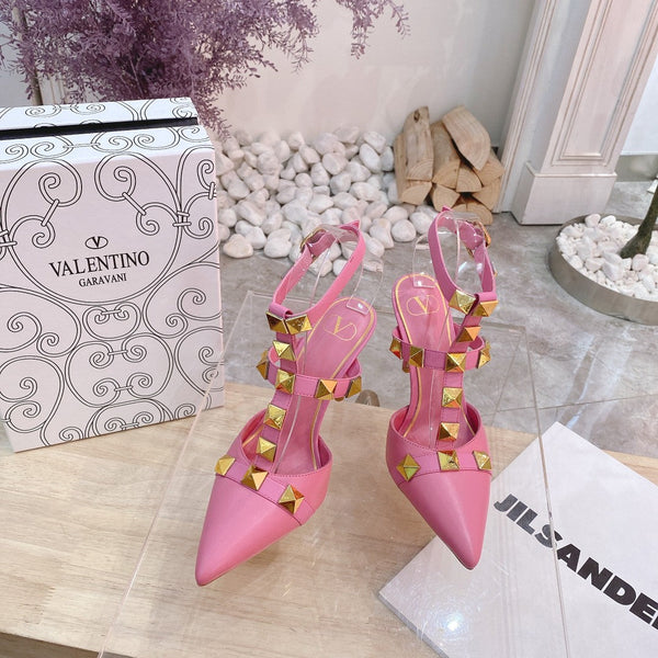 Valentino Rockstud Caged Pump 95mm Sheepskin 239531