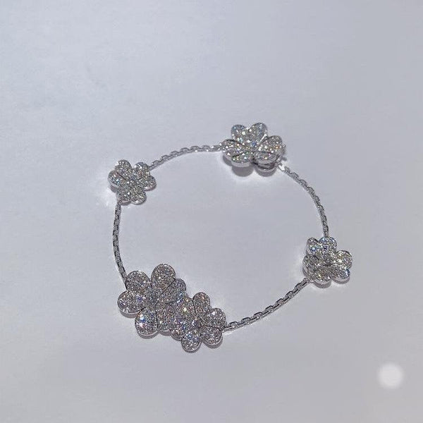 FRIVOLE SILVER 5 FLOWERS BRACELET