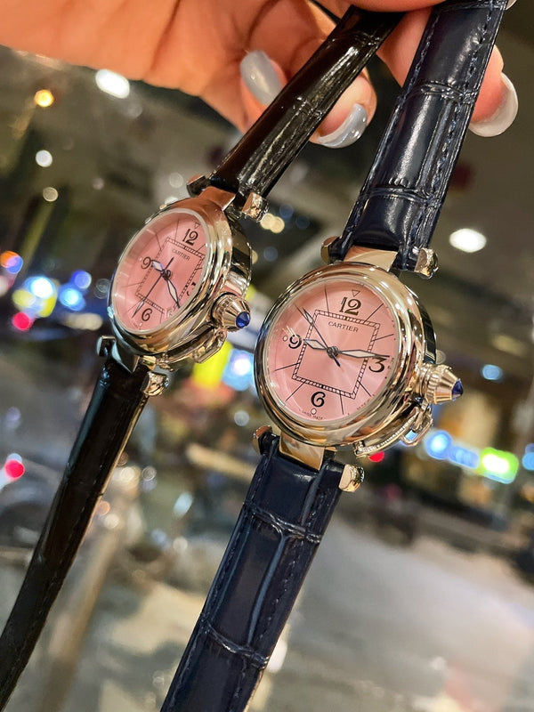 PASHA DE CARTIER 35MM QUARTZ PINK DIAL