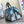 KEEPALL 50 BANDOULIERE BLUE DAMIER GRAPHITE