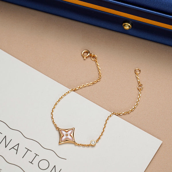 STAR 1 DIAMOND PINK GOLD BRACELET
