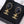 DOUBLE C GOLD BLACK DROP EARRINGS