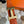 H CONTANCE BELT 32MM GOLD BUCKLE BLACK ORANGE LEATHER