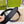 G BELT SILVER BUCKLE BLACK LEATHER 4.0CM