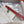 H SILVER BUCKLE WOMEN'S BELT WHITE RED LEATHER STRAP 1.3CM