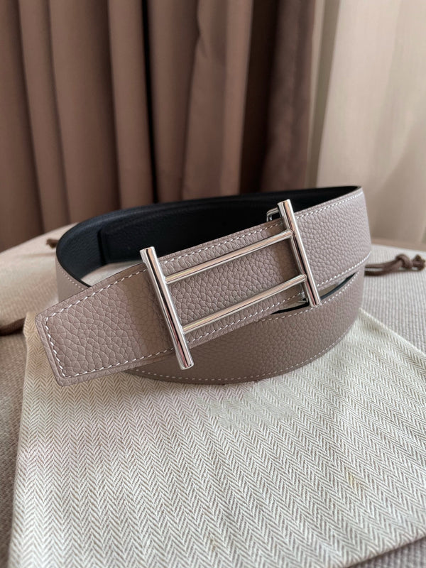 H FACE SILVER RIVERSIBLE SKIN TWO SIDES GREY BLACK 3.8CM