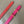 FOCUS BELT GOLD BUCKLE RED AND PINK REVERSIBLE LEATHER 1.3CM
