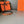 FOCUS BELT GOLD BUCKLE ORANGE AND BLACK REVERSIBLE LEATHER 1.3CM.