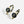 DOUBLE C BLACK LEATHER GOLD HOOP EARRINGS