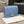 MINI SQUARE FLAP BAG 17CM BLUE CAVIAR SILVER HARDWARE