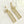CC TEXT DIAMOND PAVED LIGHT GOLD DROP EARRINGS