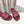 CD DWAY flat flip-flop colorblocked logo embroidery burgundy 15mm cowhide