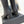CC 25A Pleated-Collar Bow-Tie Stretch High Boots Black Lambskin 473359