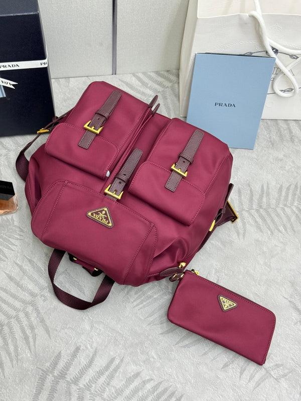 Pra Classic Large Backpack Red Nylon 267172