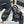 CC 25B Thick-Sole Casual Sandals with Velcro Black Leather 489312