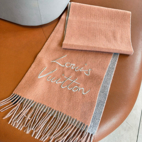 LV Scarf 180cm Double-Sided Sheep Wool 838268