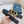 CD Belt 35mm Black Blue Leather Gold Buckle