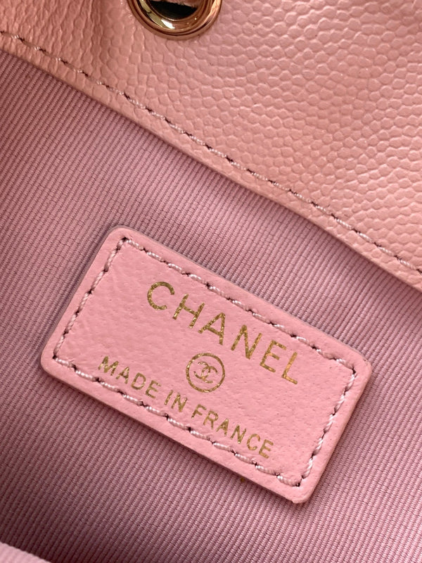 CC 22B Mini Chain 12.5cm Buckle Bag Pink Calfskin