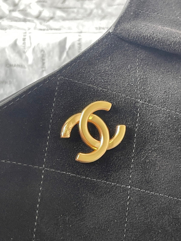 CC 25A Tote Bag 33cm Black Suede