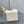 CD bucket bag 21cm  natural canvas with creamy white calfskin