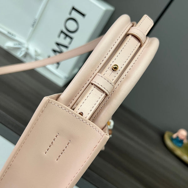 LOE Standard A5 Tote bag in Glossy Pink Calfskin 274267