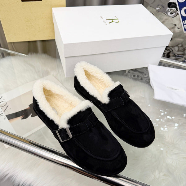 The Row 2025 Loafers Black Wool 576841