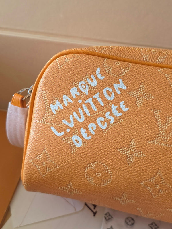 LV Dopp Kit Toilet Pouch Yellow Monogram Canvas 274859