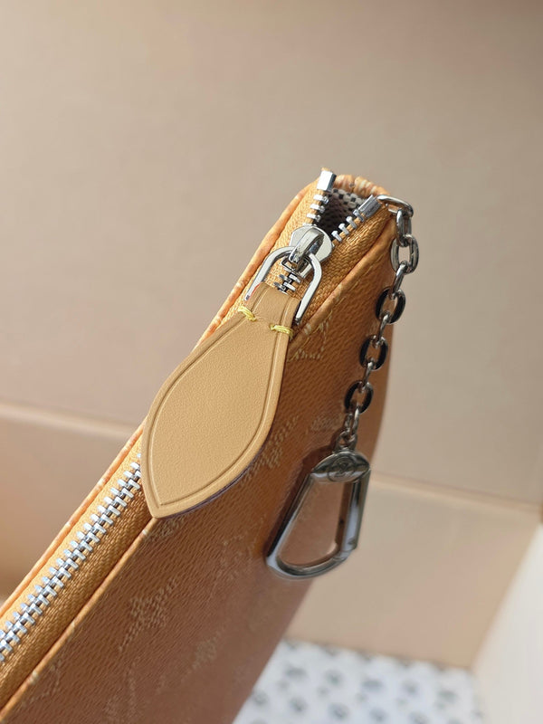 LV Pochette Accessoires Yellow  PVC Fabric with Leather 275164