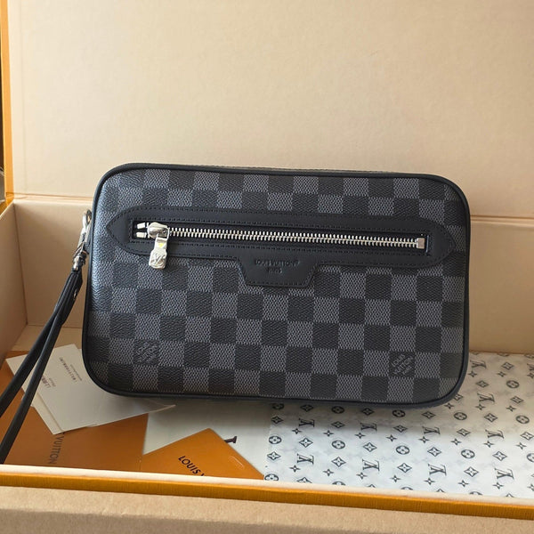 LV Pochette Kasai Clutch Brown PVC Fabric with Cowhide 275280
